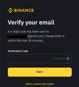 Binance registration process